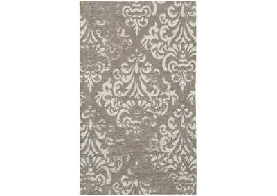 Image for Nourison Damask 2' X 4' Grey and White Vintage Area Rug