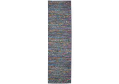Image for Nourison Passion 6' Runner Blue Multicolor Area Rug