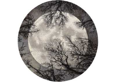Image for Nourison Twilight TWI17 Black and Grey 8' Round Large Rug