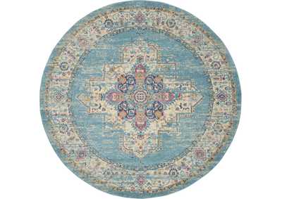 Image for Nourison Passion 8' Round Ivory Light Blue Area Rug