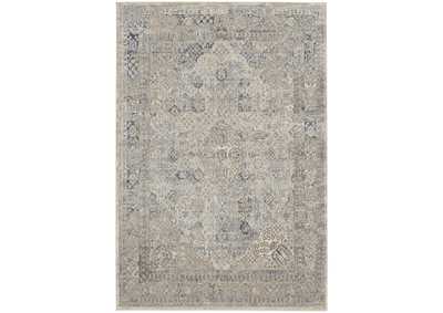 Image for kathy ireland Home Malta MAI01 Blue and Ivory 5'x8' Area Rug