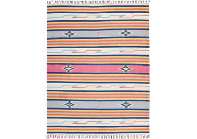 Image for Nourison Baja BAJ01 White Multicolor 8'x10' Large Flat Weave Rug