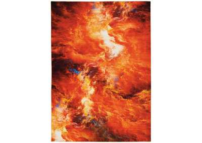 Image for Nourison Le Reve LER05 Orange 8'x10' Large Fiery Clouds Rug