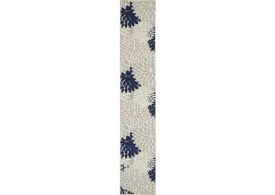 Image for Nourison Aloha 2'x12' Ivory Navy Area Rug