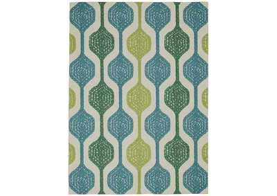 Image for Nourison Sun N Shade SND70 Blue and Green 5'x8' Contemporary Area Rug