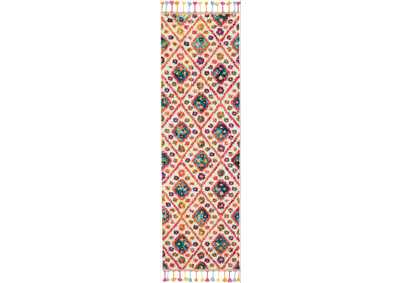 Image for Nourison Nomad NMD03 White Multicolor 8' Runner Hallway Rug