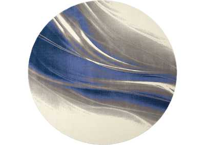 Image for Nourison Twilight TWI28 Ivory and Blue 8' Round Large Rug