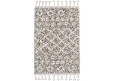 Image for Nourison Moroccan Shag 2' X 4' Grey Plush Area Rug