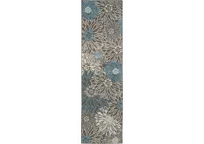 Image for Nourison Passion 8' Runner Charcoal and Blue Area Rug