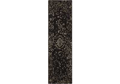 Image for Nourison Opaline OPA03 Black 8' Runner Hallway Rug