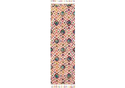 Image for Nourison Nomad NMD03 White Multicolor 6' Runner Hallway Rug