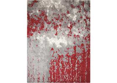 Image for Nourison Twilight TWI21 Grey and Red 8'x10' Large Rug
