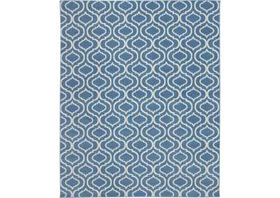 Image for Nourison Jubilant JUB19 Blue 8'x10' Large Low-pile Rug