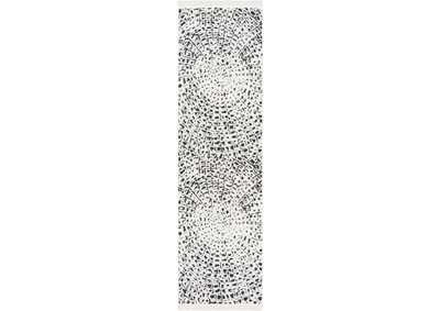 Image for Nourison Kamala DS502 White 8' Runner Hallway Rug