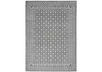 Image for Nourison Palermo 3' x 5' Charcoal Grey and Silver Distressed Bohemian Area Rug