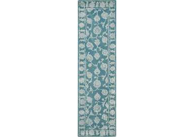 Image for Nourison Opaline OPA12 Blue 8' Runner Hallway Rug