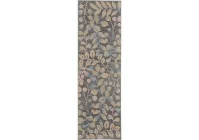 Image for Nourison Tranquil TRA03 Beige and Grey 7' Runner Hallway Rug