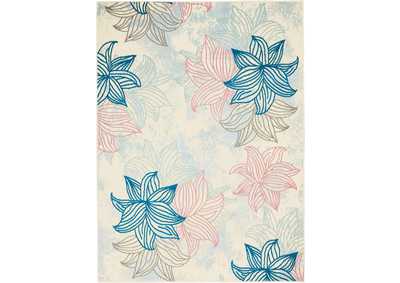 Image for Nourison Jubilant JUB08 White Multicolor 5'x7' Beach Area Rug