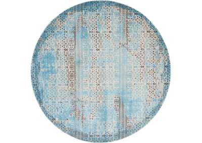 Image for Nourison Karma KRM01 Blue 8' Round Large Rug