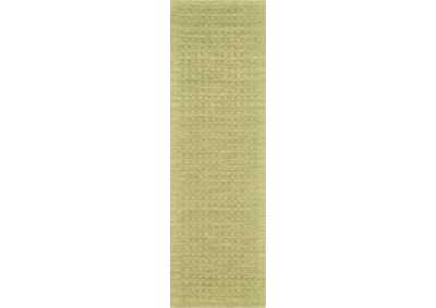 Image for Nourison Marana MNN01 Green 8' Runner Wool Hallway Rug