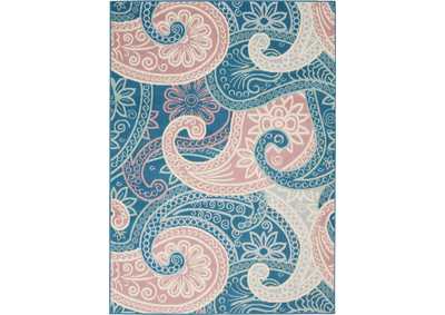 Image for Nourison Jubilant JUB13 Pink and Blue 6'x9' Boho Area Rug