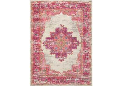 Image for Nourison Passion PSN03 Pink and White 5'x7' Vintage Area Rug