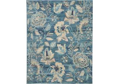 Image for Nourison Tranquil TRA02 Turquoise Blue and White 8'x10' Large Rug