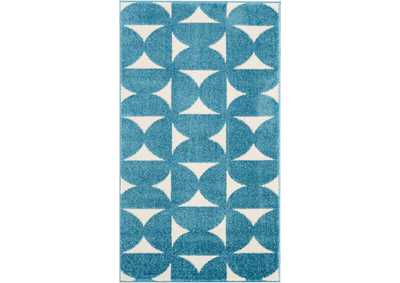 Image for Nourison Harper 2' X 4' Blue Retro Area Rug