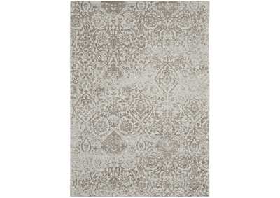 Image for Nourison Damask DAS06 White 4'x6' Vintage Area Rug