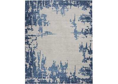 Image for Nourison Etchings 8' x 10' Ivory/Blue Abstract Area Rug