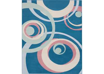 Image for Nourison Grafix GRF21 Blue and Pink 8'x10' Large Rug