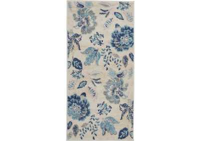 Image for Nourison Tranquil 2'x4' Blue and White French Country Small Rug