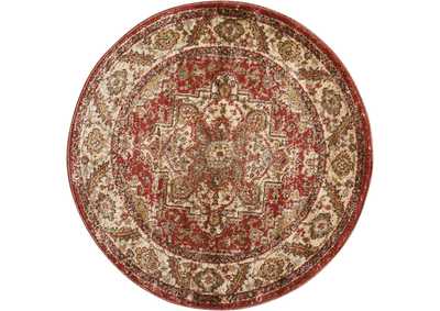 Image for Nourison Delano DEL05 Red 3' Round Area Rug