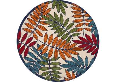 Image for Nourison Aloha ALH18 Multicolor 8'xRound Indoor-outdoor Rug