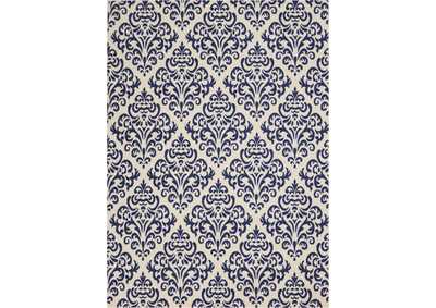 Image for Nourison Grafix GRF06 Navy Blue and White 5'x7' Area Rug