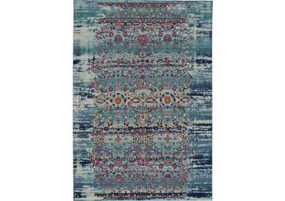 Image for Nourison Vintage Kashan VKA02 Blue Multicolor 4'x6' Boho Area Rug