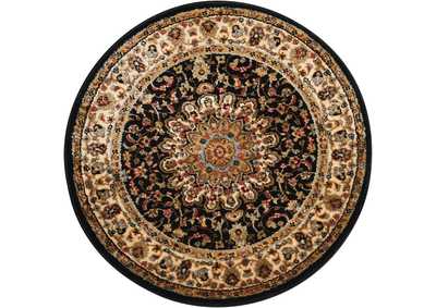 Image for Nourison Delano DEL04 Black 3' Round Area Rug