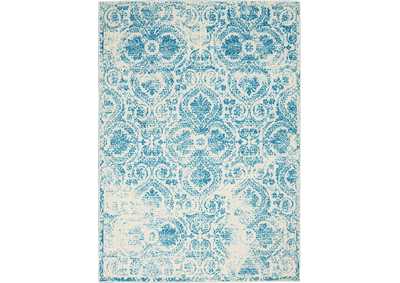 Image for Nourison Jubilant JUB05 Teal Blue 4'x6' Vintage Area Rug
