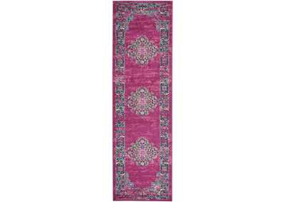Image for Nourison Passion PSN03 Pink 8' Runner Hallway Rug