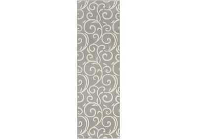 Image for Nourison Grafix GRF19 Grey 8' Runner Hallway Rug