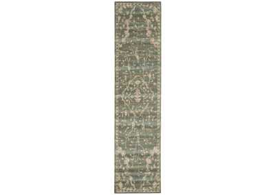 Image for Nourison Silk Elements SKE30 Blue 10' Runner Hallway Rug