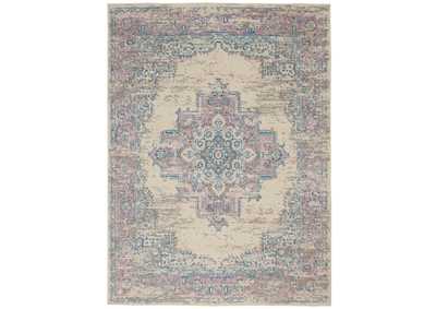 Image for Nourison Grafix GRF14 White and Pink 6'x9' Persian Area Rug