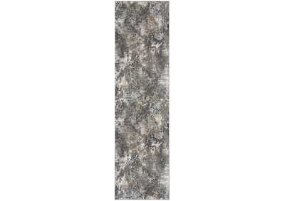 Image for Nourison Tangra 8' Runner Grey Multi Area Rug