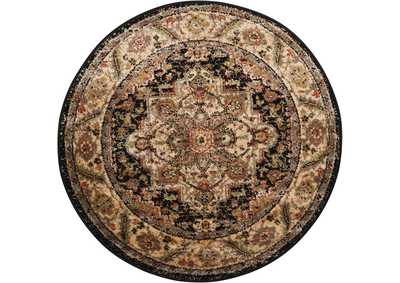 Image for Nourison Delano DEL05 Black 3' Round Area Rug