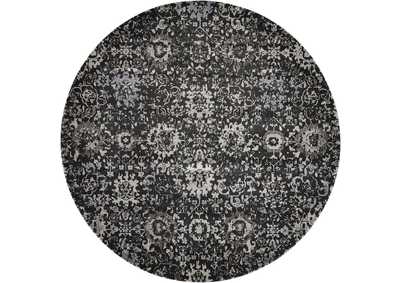 Image for Nourison Twilight TWI13 Black and Grey 8' Round Large Rug