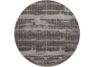 Image for Nourison Twilight TWI10 Charcoal and Grey 8' Round Large Rug