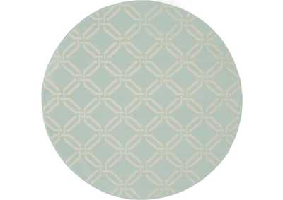 Image for Nourison Jubilant JUB17 Aqua 5' Round Mid-century Area Rug