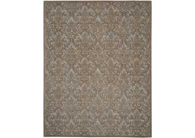 Image for Nourison Damask DAS02 Grey 8'x10' Large Flat Rug