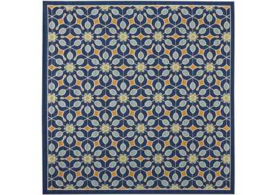 Image for Nourison Caribbean CRB07 Dark Blue 8' Square Large Rug