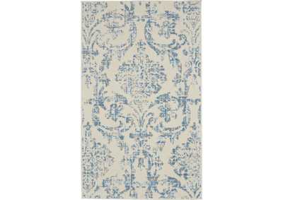 Image for Nourison Jubilant 3'x5' White and Blue Area Rug